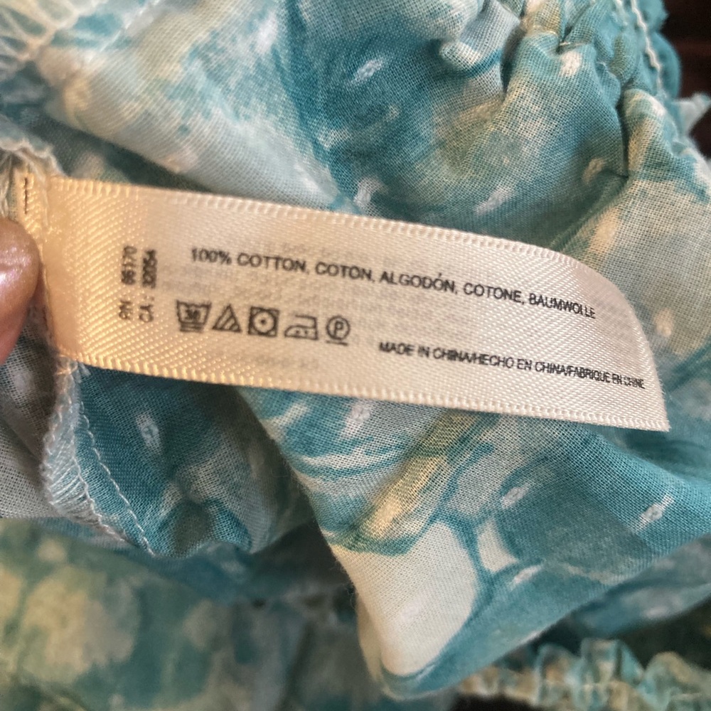 E by Eloise | Anthropologie Smocked Waist Palazzo Lounge Cottagecore Resort Pant - Picture 9 of 9